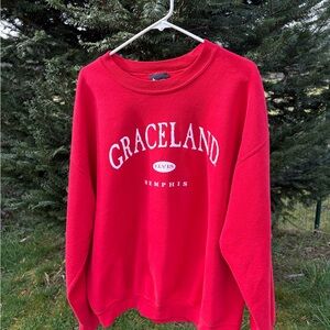 Vintage Red Graceland Sweatshirt